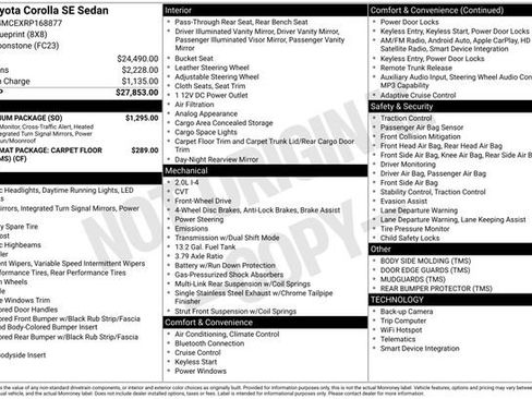 Used 2024 Toyota Corolla SE w/ SE Premium Package image 3