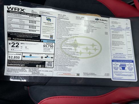 New 2026 Subaru WRX Limited AWD/4WD image 33