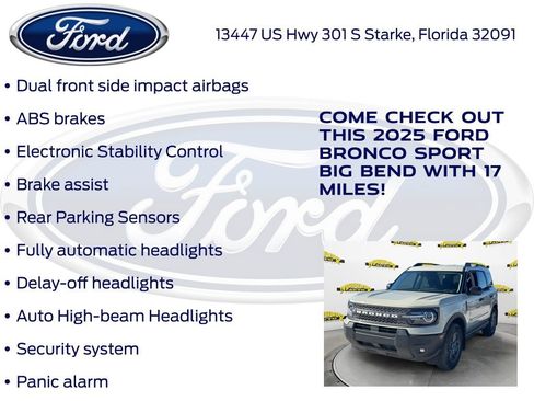 New 2025 Ford Bronco Sport Big Bend w/ Convenience Package AWD/4WD image 30
