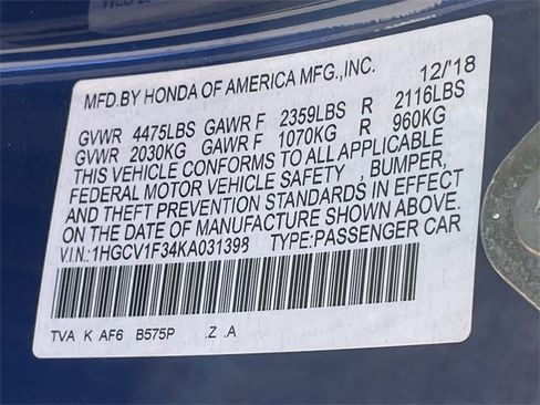 Used 2019 Honda Accord Sport image 15