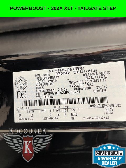 Used 2021 Ford F150 XLT w/ Equipment Group 302A High AWD/4WD image 26