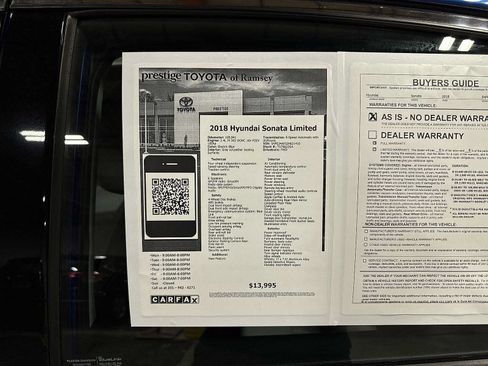 Used 2018 Hyundai Sonata Limited w/ Cargo Package FWD image 13
