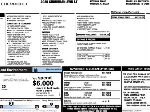 Used 2025 Chevrolet Suburban LT image 6