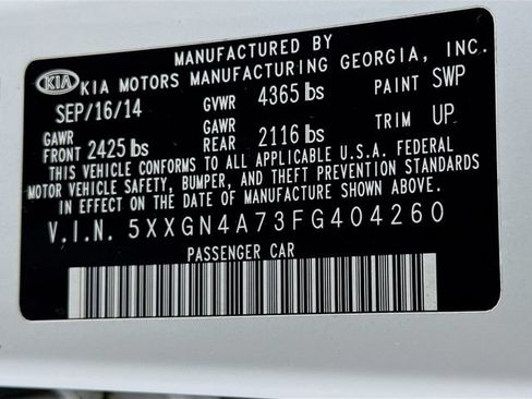 Used 2015 Kia Optima EX w/ EX Premium Package FWD image 17