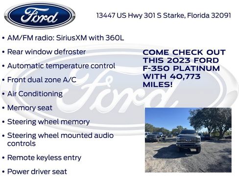 Certified 2023 Ford F350 Platinum w/ Tremor Off-Road Package image 15
