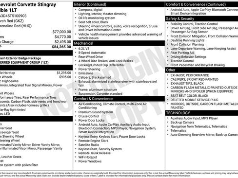 Used 2026 Chevrolet Corvette Stingray Convertible w/ 1LT image 2