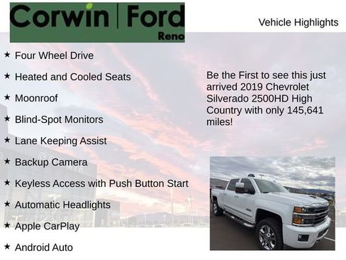 Used 2019 Chevrolet Silverado 2500 High Country w/ Duramax Plus Package image 4