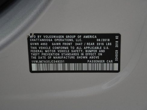 Used 2018 Volkswagen Passat 3.6 image 53