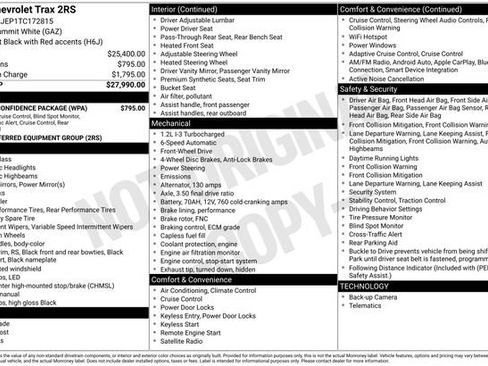 New 2026 Chevrolet Trax RS w/ Driver Confidence Package FWD image 5