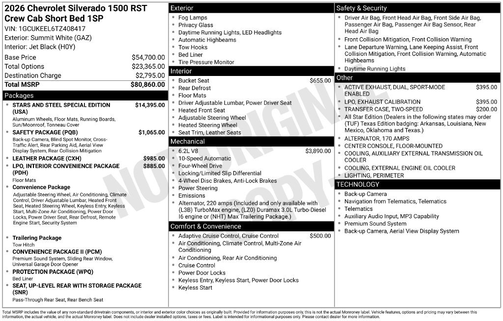 New 2026 Chevrolet Silverado 1500 RST AWD/4WD image 34