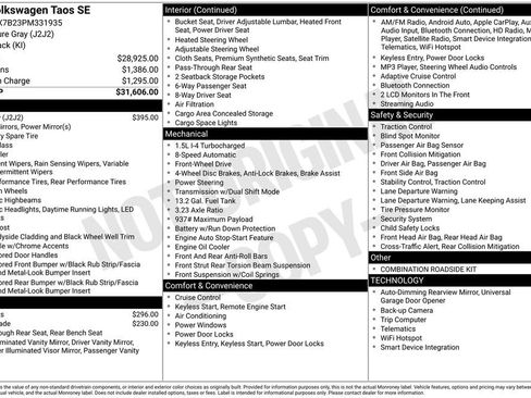 Used 2023 Volkswagen Taos SE image 5