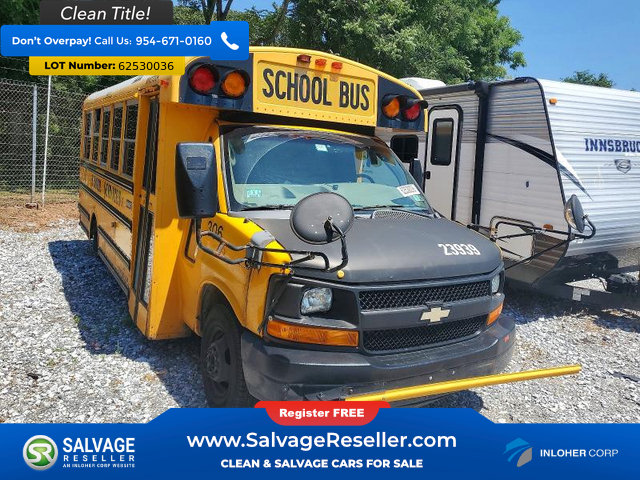 Used 2012 Chevrolet Express 4500 w/ School Bus Package RWD image 1