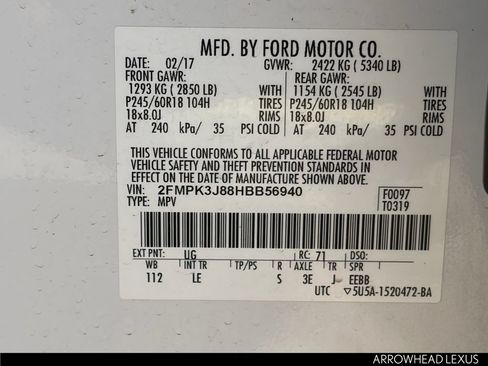 Used 2017 Ford Edge SEL w/ Equipment Group 201A FWD image 34