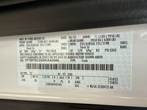 New 2025 Ford Transit 350 148 Medium Roof AWD w/ Load Area Protection Package image 38