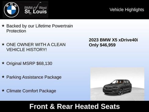 Used 2023 BMW X5 xDrive40i w/ Climate Comfort Package image 52