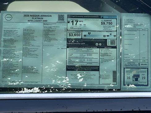 New 2026 Nissan Armada Platinum w/ Convenience Package AWD/4WD image 9
