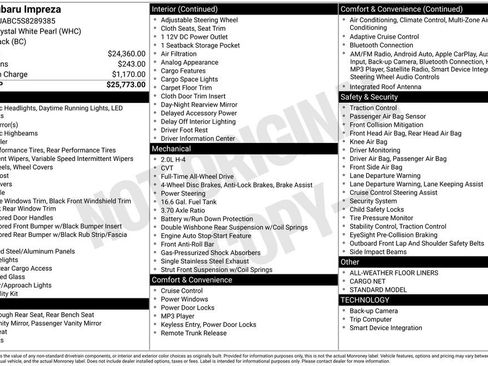 New 2025 Subaru Impreza 2.0i image 21