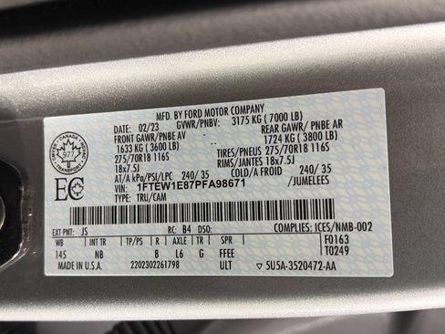 Used 2023 Ford F150 Tremor w/ Equipment Group 402A High AWD/4WD image 9