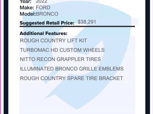 Used 2022 Ford Bronco Black Diamond image 2