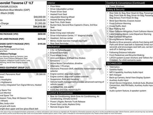 Used 2024 Chevrolet Traverse LT w/ Trailering Package FWD image 9