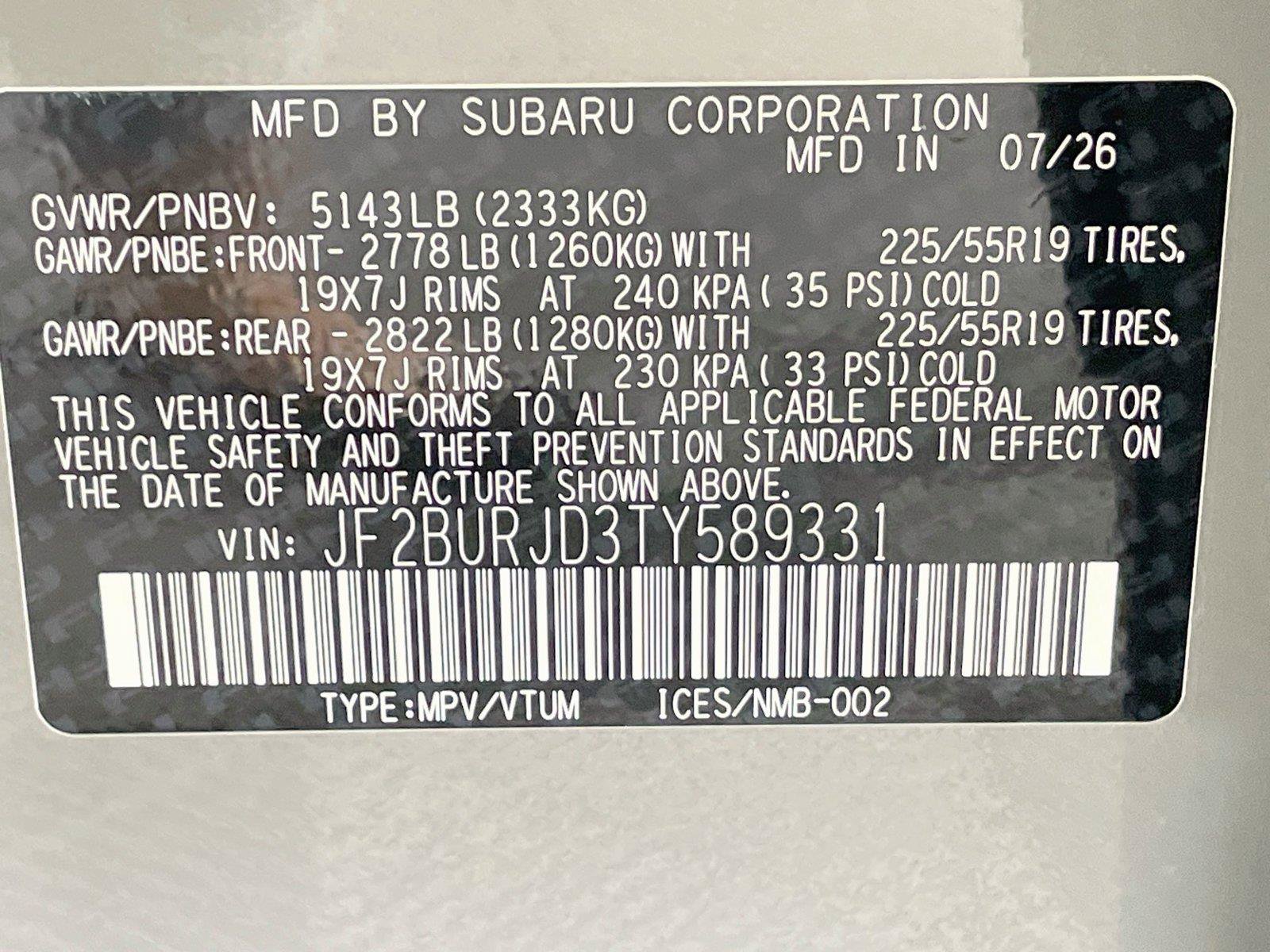 New 2026 Subaru Outback Touring XT AWD/4WD image 21
