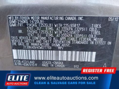 Used 2012 Toyota RAV4 Limited w/ Navigation Value Pkg image 18