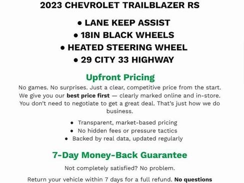 Certified 2023 Chevrolet TrailBlazer RS w/ Convenience Package FWD image 2