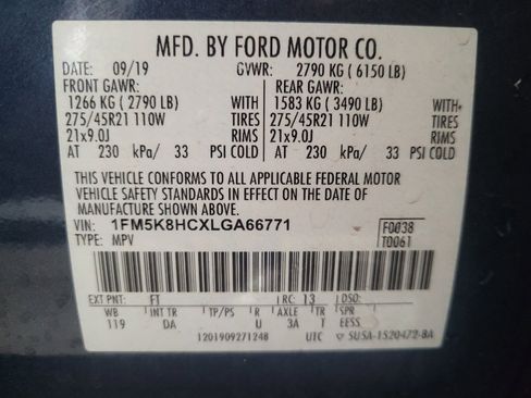 Used 2020 Ford Explorer Platinum w/ Premium Technology Package image 33