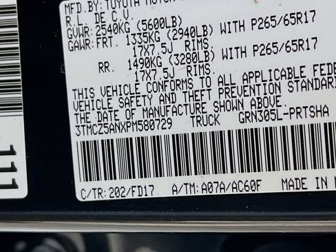 Certified 2023 Toyota Tacoma TRD Sport AWD/4WD image 29