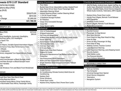 Used 2022 Genesis G70 2.0T image 27