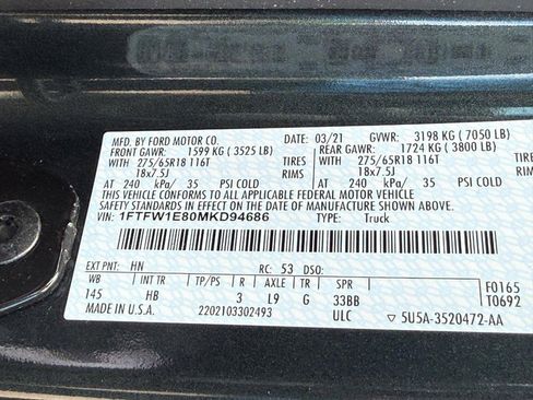 Used 2021 Ford F150 Lariat AWD/4WD image 28