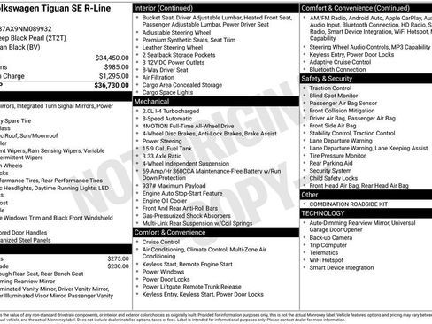 Used 2022 Volkswagen Tiguan SE R-Line AWD/4WD image 6