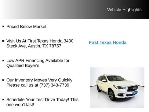 Used 2019 INFINITI QX60 Luxe w/ Essential Package AWD/4WD image 10