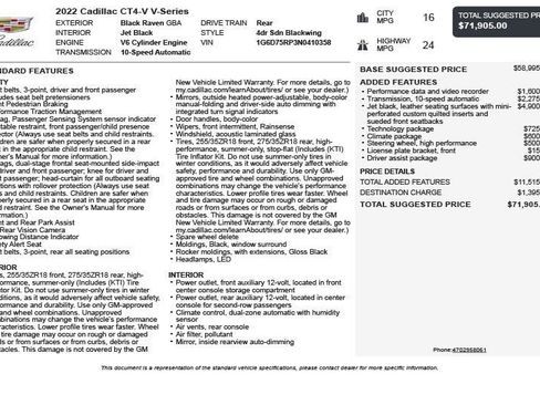 Used 2022 Cadillac CT4 V Blackwing w/ Driver Assist Package image 3