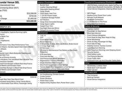Certified 2025 Hyundai Venue SEL image 7
