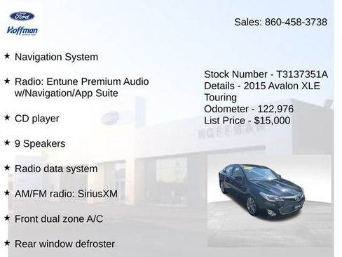 Used 2015 Toyota Avalon XLE Touring FWD image 5