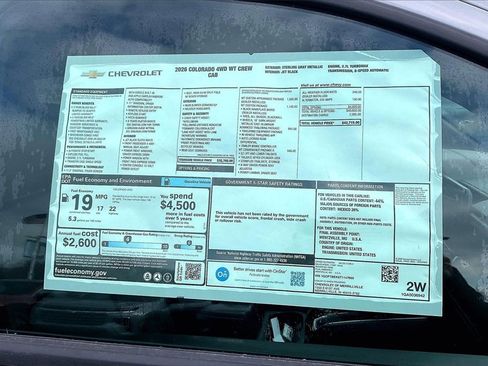 New 2026 Chevrolet Colorado W/T image 16