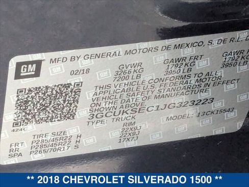 Used 2018 Chevrolet Silverado 1500 LTZ Z71 w/ Centennial Edition AWD/4WD image 24