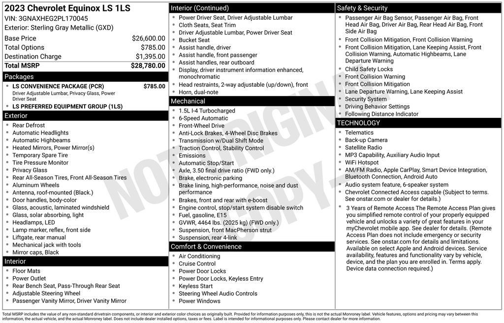 Used 2023 Chevrolet Equinox LS w/ LS Convenience Package FWD image 6