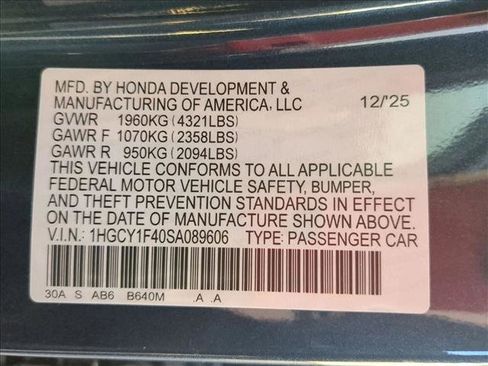 New 2025 Honda Accord SE image 19