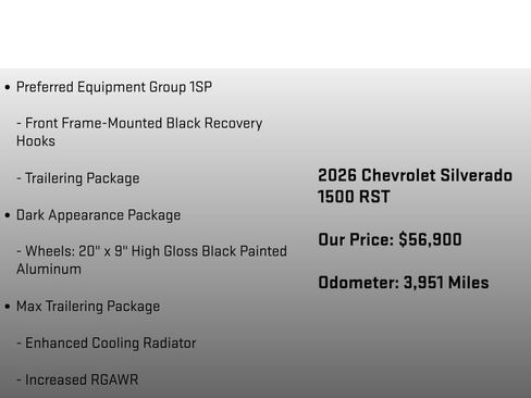 Used 2026 Chevrolet Silverado 1500 RST w/ Dark Appearance Package AWD/4WD image 30