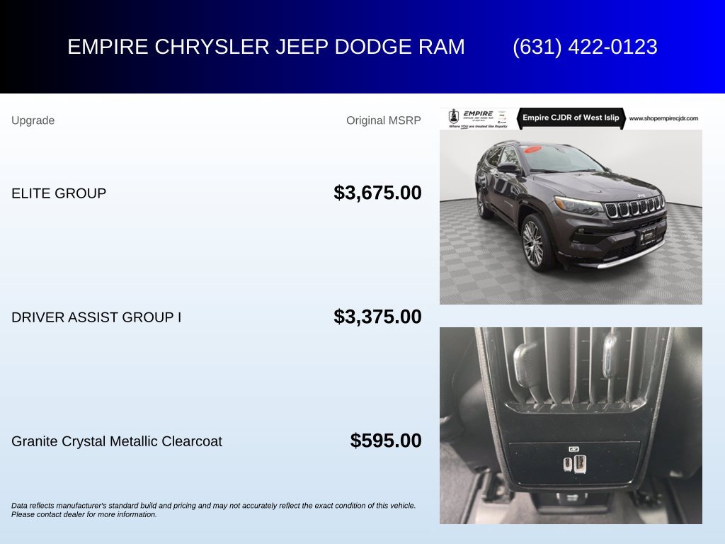 Certified 2023 Jeep Compass Limited w/ Elite Group AWD/4WD image 7