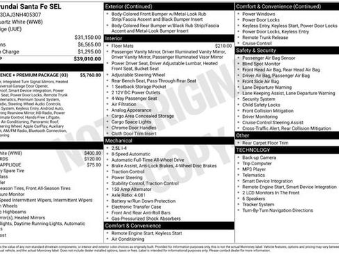 Used 2022 Hyundai Santa Fe SEL w/ Convenience + Premium Package AWD/4WD image 2