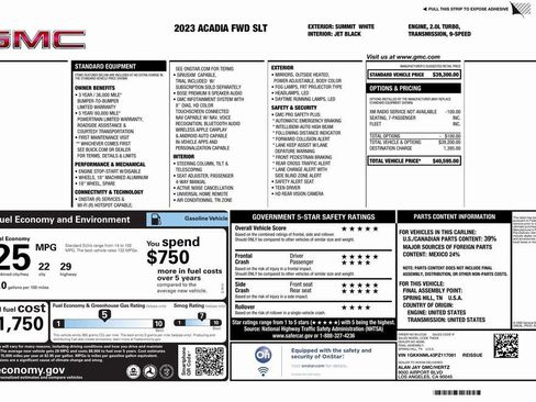 Used 2023 GMC Acadia SLT image 3