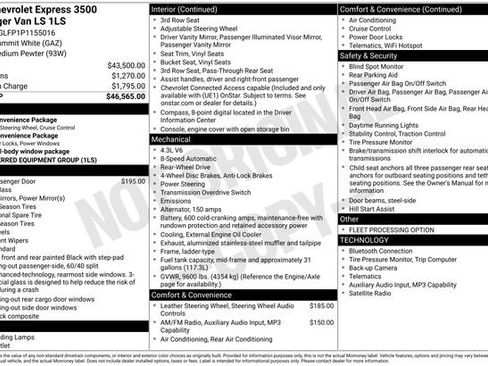 Used 2023 Chevrolet Express 3500 LS RWD image 7
