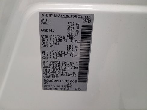 Used 2020 Nissan Pathfinder SV FWD image 33
