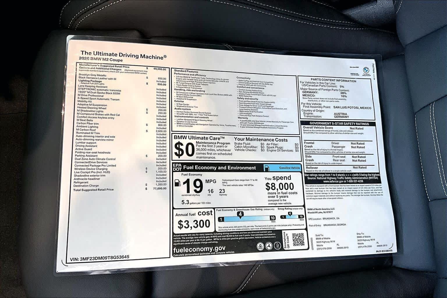 New 2026 BMW M2 w/ Lighting Package RWD image 20