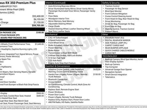 Used 2023 Lexus RX 350 Premium Plus w/ Cold Area Package image 4