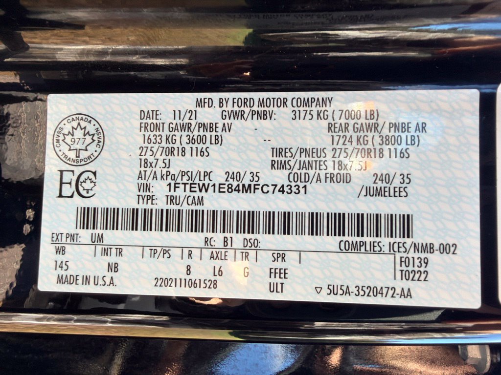 Used 2021 Ford F150 Tremor w/ Equipment Group 402A High AWD/4WD image 22