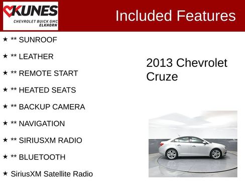 Used 2013 Chevrolet Cruze LTZ FWD image 2